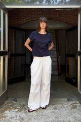 BACK CUT OUT TEE - NAVY