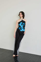  FLUTTER HALTERNECK / BLUE