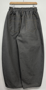 FORMAL CAVE FRONT PLEAT DENIM STRING BALLOON PANTS 💙🩶🖤 - 3 COLORS