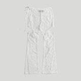 LACE COMBI BOOTS-CUT PANTS
