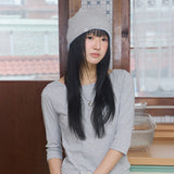 cozy stripe reversible beanie sky blue