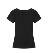 MOVER V NECK SHIRRING HALF T (4COLOR)