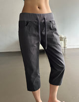 Crime Sleek Hip Button Capri Pants 3color