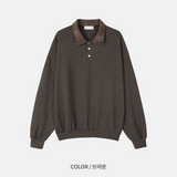 セリーヌダブルカラーニット (3 Colors)