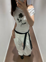 Rosie Off-Shoulder T-Shirt (3color)