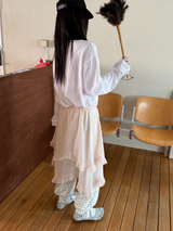 ♡メイド♡ フローラル レッグウォーマーパンツ