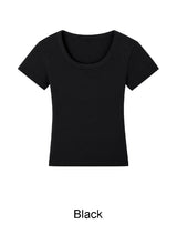 ヘレン スリム Uネック ショートスリーブ Tシャツ