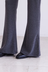 Classic slit Bootcut Pant (CHARCOAL)