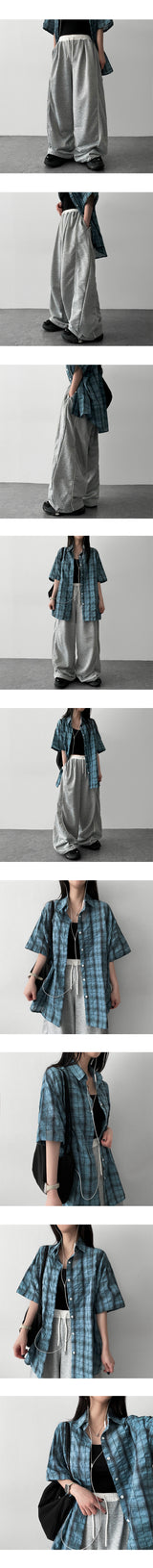 Tury banding line string training wide pants