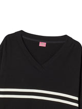 COZY VネックL/S (ブラック)