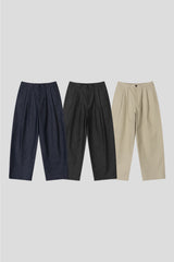 LMN Deep Herringbone Green Paper Wide Denim Pants (3 colors)