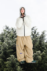 LIGHT UP HOODED PADDING JUMPER IVORY