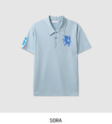 Horse Numbering Pique Short Sleeve Collar T-shirt