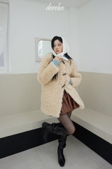 Toggle tteokbokki half-fur coat