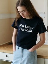 ROLA ロゴ グラフィック Tシャツ ネイビー