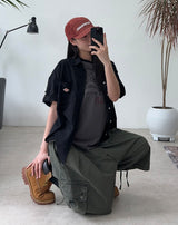 セプンロールアップパッチチェックシャツ