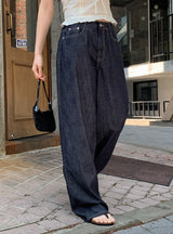 Non-Fade Stitch Wide Denim Pants (2color)