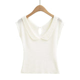 Luelle Eyelet Collar Knit
