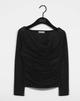 ソティンシフォンシャーリングドレープTシャツ