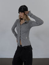 CROSS STUDDED BEANIE / BLACK