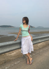 TRACK EYELET BERMUDA PANTS (3color)