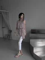 シアシアースカーフホルターワンピース (3color)