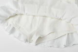 Linen lace-up skirt
