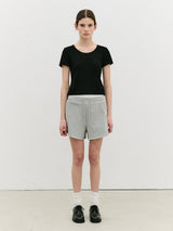 NUBASIC TRAINING SHORT PANTS MELANGE GRAY