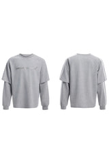 Colorblock Layered Crewneck Sweatshirt