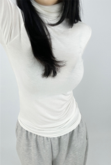 (SPECIAL PLANNED PRICE❤LONG & SHORT❤5 COLORS❤) GLAMOUR SLIM-FIT STRETCH LONG-SLEEVE TURTLE-NECK TOP