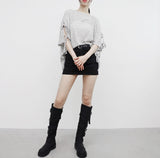 フィデルストリングスリットTシャツ