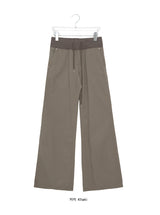 Drea Banding Cotton Wide Bootcut Pants