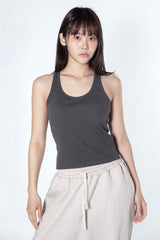 Soft Rib Tank Top (Dark gray)
