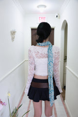 Shirring lace frill top (3color)