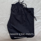 Delulu Waistband Nylon Strap Wide-Leg Long Pants 3 Colors
