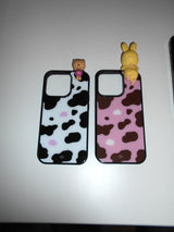 milk cow pattern epoxy phone case