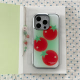 GREENERY TOMATO SILVER EPOXY CASE