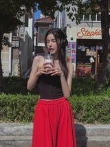 [U-BASIC] チェックストラップホルタースリーブレス (+With Cup)