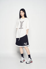 25SS STRIPE RABBIT SHORT SLEEVE T-SHIRT CREAM