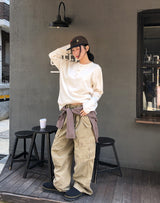 クルーウォッシュドバックアンダーポケットカーゴパンツ