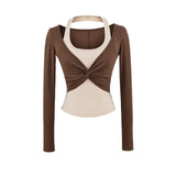 Twist Layered Crop Top 233113576