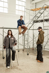 Work hood zip-up jacket
