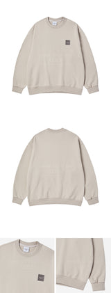25SS ボックスベーシックロゴスウェットシャツ エッセンシャルベージュ