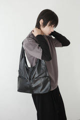 pocket hobo leather bag