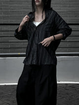 [unisex] overfit joy stripe shirt (2color)