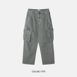 デザートウォッシュ加工染色カーゴパンツ