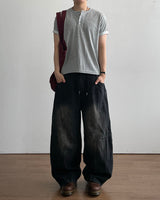 Block Panel Denim Pants