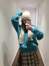 ウールブレンドマフラービーニー (5 Colors)