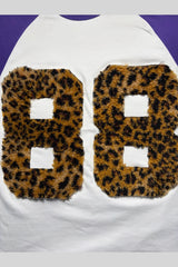LEOPARD "88" RAGLAN TEE(PURPLE)