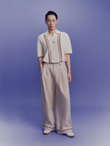 DVRKプライブダブルプリーツワイドレッグパンツ - クリーム